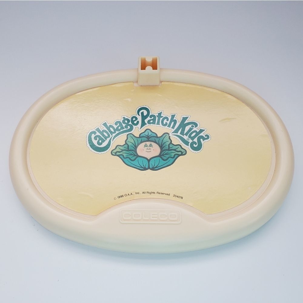 1980's Vintage Cabbage Patch Kids Doll Stand Base Clean Oval CPK Sticker